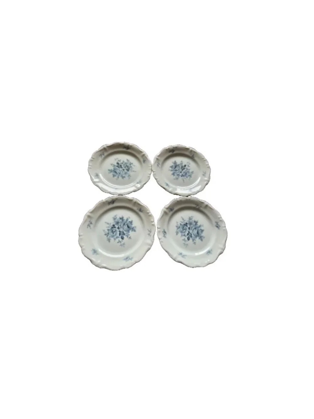 Set of 4 Johann Haviland Bavaria Blue Garland Bread Dessert Plates 6.5
